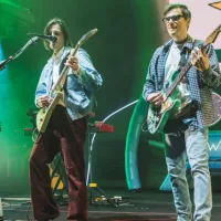 Rivers Cuomo of Weezer preforming at Pine Knob Music Theater. Clarkston^ MI - June 18 2023