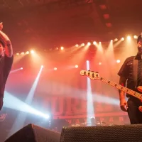 Dropkick Murphys (Al Barr and Ken Casey) performing in Dom sportova during their 2014 tour. ZAGREB^ CROATIA - JUNE 16^ 2014