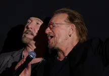 U2 - Bono and The Edge arrived to the opening night of 29th Sarajevo Film Festival. Sarajevo^ Bosnia and Herzegovina 08-11-2023