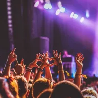 crowd watching rock concert