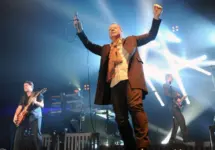 Singer James Kerr of Simple Minds during performance in Prague^ Czech republic^ February 28^ 2014