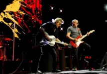 Roger Daltry and Pete Townshend opened "The Who Hits 50" tour in Pittsburgh with 'Who Are You' Wednesday^ March 16 at Consol Energy Center. Pittsburgh^ PA - March 16^ 2016
