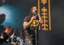 Sevendust perform at the Sick New World music festival. LAS VEGAS^ NEVADA - May 13^ 2023