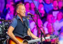 Bruce Springsteen performs on stage at the Liacouras Center in Philadelphia. Philadelphia^ PA USA - October 28^ 2024: