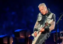 James Hetfield of Metallica performs on stage at Lincoln Financial Field during the M72 World Tour. Philadelphia^ PA USA - May 25^ 2025