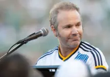 John Ondrasik AKA Five For Fighting performs before the Los Angeles Galaxy MLS game against the Seattle Sounders on October 19th 2014 at the StubHub Center.