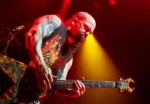 Guitarist Kerry King of Slayer performs live on stage during a Repentless concert at "Stadium-Live" on December 9^ 2015 in Moscow^ Russia.