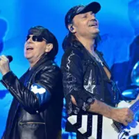 Scorpions during concert in the Kyiv Sports Palace within the world tour 50th Anniversary KIEV^ UKRAINE February 19^ 2016