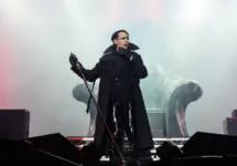Marilyn Manson performing at Metaldays Festival on July 24th^ 2018 in Tolmin^ Slovenia
