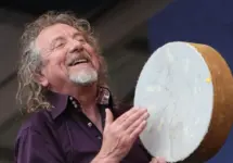 Robert Plant^ lead singer of Led Zeppelin^ performs with his band Robert Plant and the Sensational Space Shifters at the 2014 New Orleans Jazz and Heritage Festival.