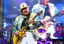 Carlos Santana performs at the Supernatural Tour at the Sprint Center in Kansas City. Kansas City^ Missouri - JULY 11^ 2019