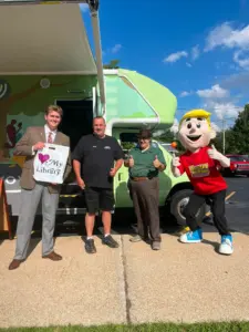 R&R Fireworks, the St. Clair County Library System with their Bookmobile, and Howie!
