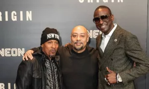 Korey Wise^ Raymond Santana^ Yusef Salaam^ members of the Central Park Five (now called 'Exonerated Five') at Alice Tully Hall in New York on November 30^ 2023