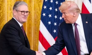 President Donald Trump and U.K. Prime Minister Keir Starmer hold a joint press conference at the White House. WASHINGTON – Feb 27^ 2025