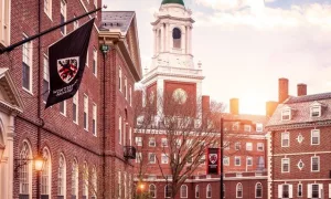 View of the architecture of the famous Harvard University in Cambridge^ Massachusetts^ USA. March 15^ 2024