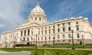 Exterior of the Minnesota State Capitol Building^ built between 1896 and 1905^ in St. Paul^ Minnesota^ USA.