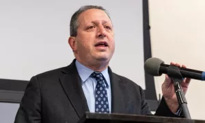Brad Lander^ City Comptroller speaks during 47th Annual Three Kings breakfast celebration in El Museo del Barrio in New York on January 5^ 2024