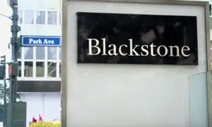 Blackstone Inc.^ American alternative investment management company's sign at corporate headquarters at 345 Park Avenue^ New York City. New York^ NY - September 17^ 2023