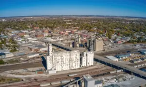 Aerial View of the Omaha Suburb of Fremont^ Nebraska