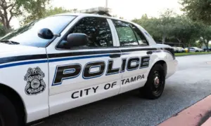 City of Tampa police car in Florida Tampa^ FL - September 10^ 2021