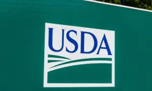 'USDA' logo/sign. The US Department of Agriculture is responsible for laws related to farming^ forestry^ and food Peru - Circa August 2018: USDA Service Center