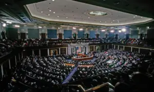President George H.W. Bush delivers his Address Before a Joint Session of the Congress on the State of the Union Washington^ DC. USA^ January 31^ 1990