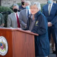 Governor of Alabama^ Kay Ivey^ giving speech in Fultondale^ AL on January 27^ 2021