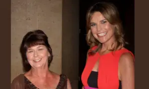 Savannah Guthrie^ with her mother Nancy Guthrie^ arrives at the 37th Annual Gracie Awards Gala at Beverly Hilton Hotel on May 22^ 2012 in Beverly Hllls^ CA