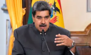 Venezuelan President Nicolás Maduro participates in a press conference at the Miraflores Palace^ the seat of government of Venezuela. Caracas^ Venezuela; April 20 2023