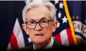 Jerome Powell^ the chair of the US Federal Reserve^ is seen during an interview in Washington^ DC^ United States^ on September 22^ 2025.