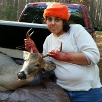 Girls hunt too!! First buck ever!!