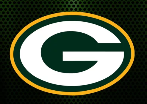 Green Bay Packers logo^ with carbon background