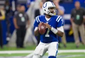 Jacoby Brissett #7 - Indianapolis Colts host Oakland Raiders on Sept. 29th 2019 at Lucas Oil Stadium in Indianapolis^ IN. - USA