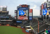 New York Mets feature a jumbo scoreboard and Pepsi Porch at brand new Citi Field on July 29^ 2009 in New York.