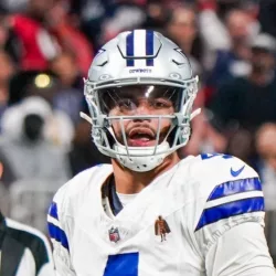 Dallas Cowboys quarterback Dak Prescott (4) on November 3^ 2024 at Mercedes-Benz Stadium.