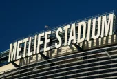 MetLife Stadium in East Rutherford^ NJ^ is home to the National Football League's New York Giants and New York Jets. East Rutherford^ NJ USA - April 22^ 2021