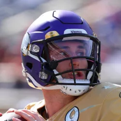 NFC quarterback Kirk Cousins of the Minnesota Vikings throws a pass during the Pro Bowl at Camping World Stadium in Orlando^ Fla. Jan 26^ 2020; Orlando^ FL USA