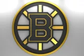 Emblem of the Boston Bruins. The Boston Bruins are a professional ice hockey team. Logo for presentation or infographics. 3D render. 3D Illustration