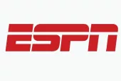 ESPN^ Popular editorial vector logo is printed on white paper.