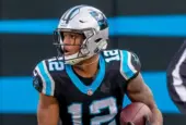 DJ MOORE (12) plays for the Carolina Panthers against the visiting Seattle Seahawks at Bank Of America Stadium in Charlotte^ NC. November 25^ 2018