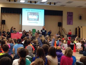 miller elementary bend inside gym with kids