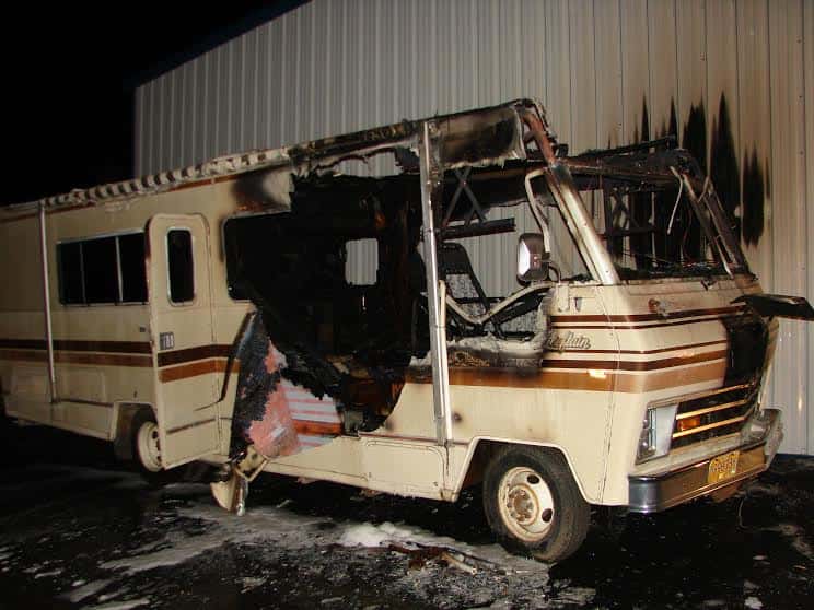 Motor Home Fire Near Commercial Building | MyCentralOregon.com ...