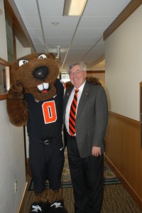 whisnant with OSU mascot