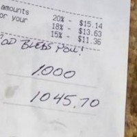 North Carolina Waitress Receives 1 000 Tip On 75 Tab