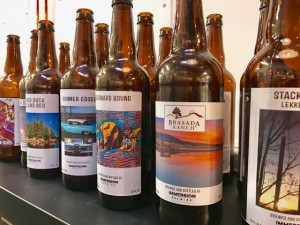 Customized bottles awaiting BIY beer