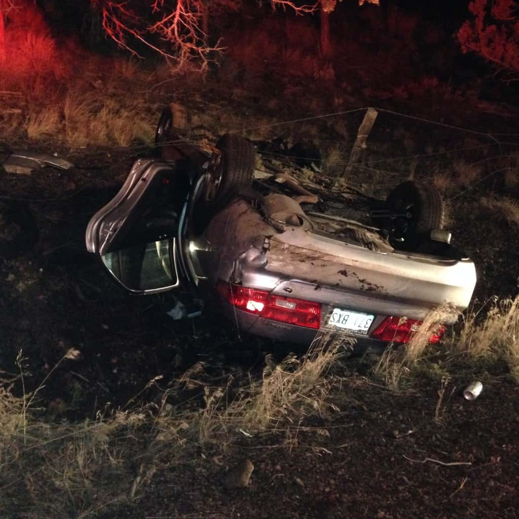 Injury Accident Lands a Vehicle Upside down in Prineville