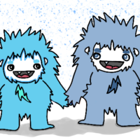 yetis-snow-background