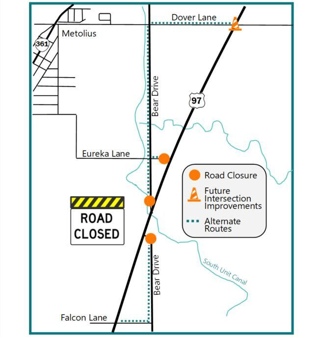 U.S. 97 Access At Bear Drive Closes in Jefferson Co. - Vimarsana News