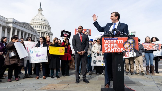 Some Of George Santos Constituents Come To Capitol Hill To Demand His Expulsion