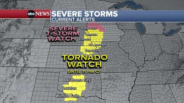 Tornado watch issued throughout 6 states in the Heartland ...